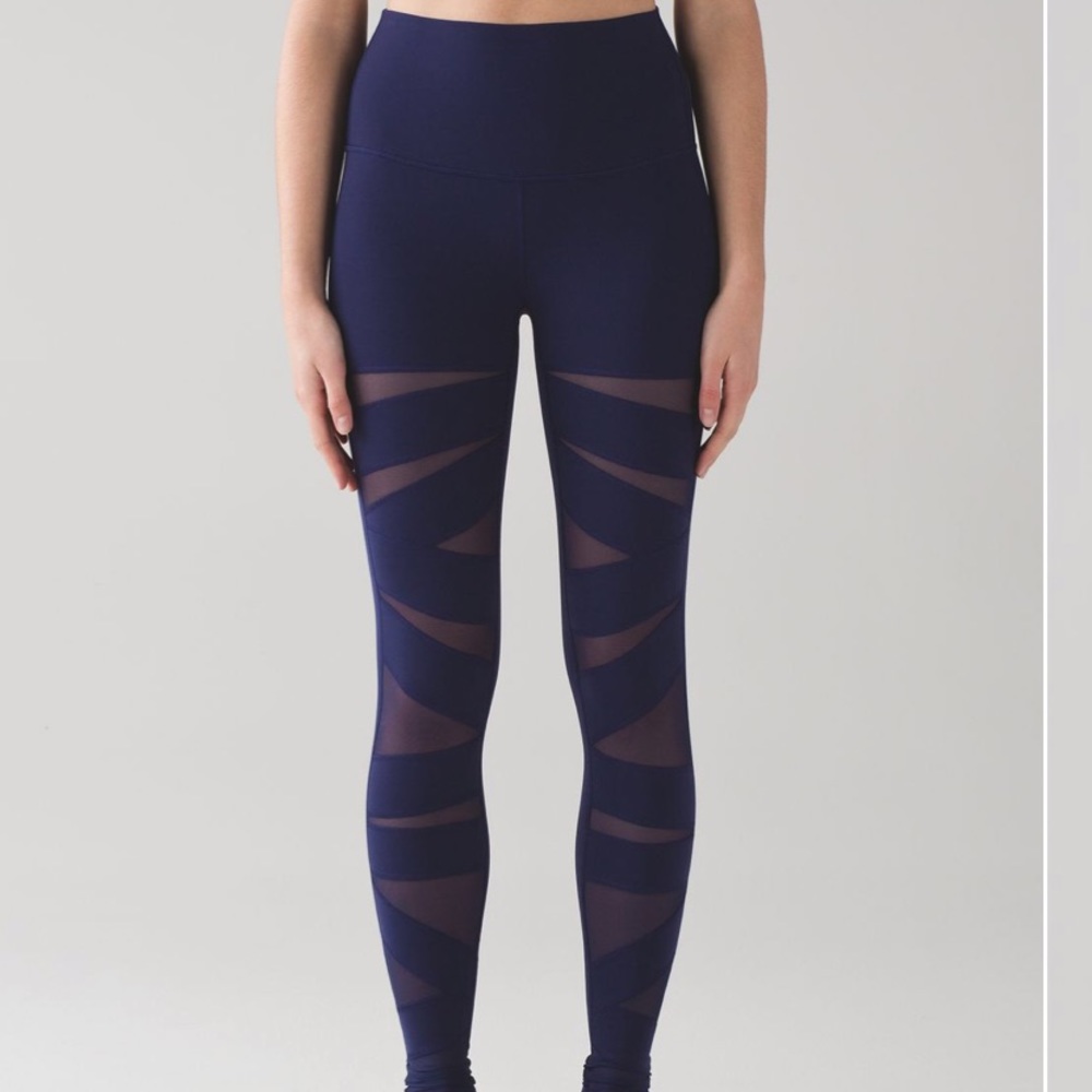 Mesh Navy Leggings